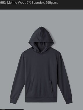 Unbound Merino Charcoal Transit Hoodie Like New XL